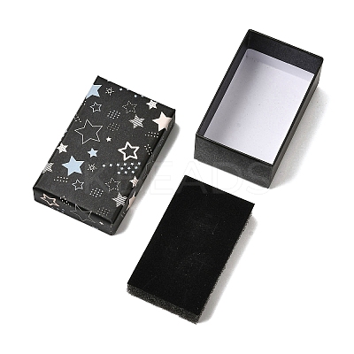 Star Print Paperboard Jewelry Gift Boxes CON-K016-01C-1