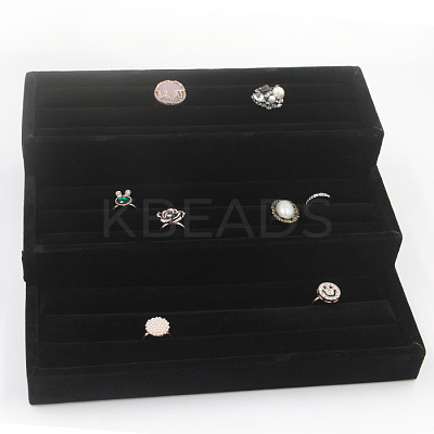 3-Tier Velvet Ring Display Risers PW-WG21639-02-1