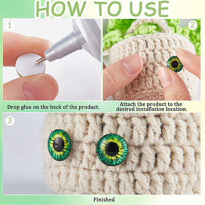 1 Bag Glass Doll Eyes Cabochons DIY-GF0008-70C-1