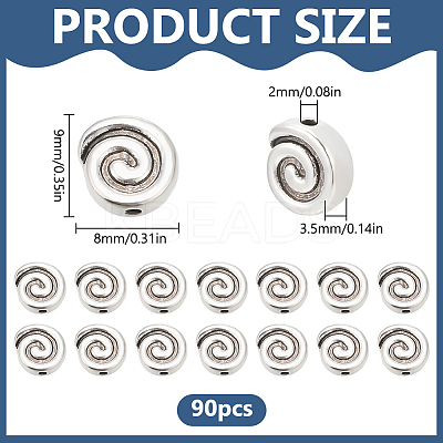 90Pcs Tibetan Style Alloy Beads TIBEB-LP0001-15-1