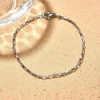 Tarnish Resistant 316 Surgical Stainless Steel Box Chain Bracelets X-BJEW-JB01865-1