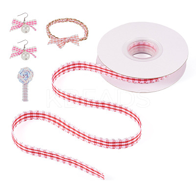 10 Yards Flat Polycotton(Polyester Cotton) Ribbon OCOR-TAC0030-01G-1