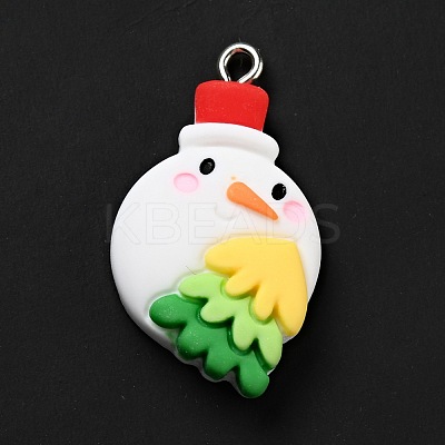 Christmas Opaque Resin Pendants RESI-G043-B02-1