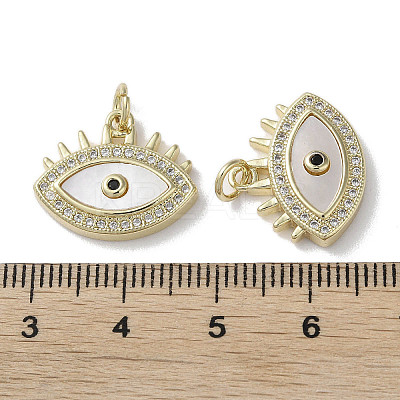 Brass Micro Pave Cubic Zirconia Pendants KK-G485-33B-G-1
