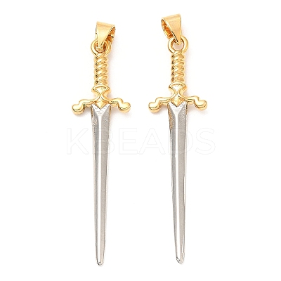 Rack Plating Brass Pendants KK-A185-11G-1