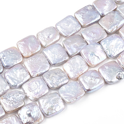 Baroque Natural Nucleated Pearl Keshi Pearl Beads Strands PEAR-S020-K09-1