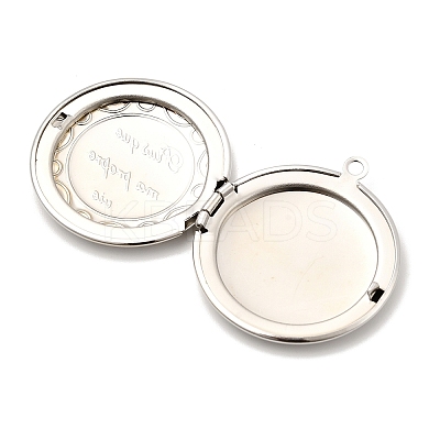 Rack Plating Brass Locket Pendants KK-M263-03P-1