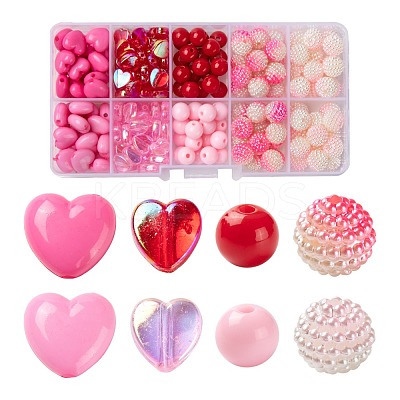 206Pcs 8 Style Acrylic Beads Sets OACR-LS0001-02-1