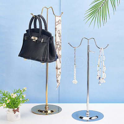 2 Sets 2 Colors Double Hook Iron Handbag Rack ODIS-WR0001-04-1