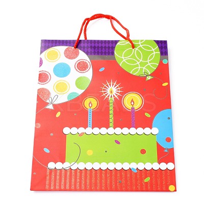 Birthday Theme Rectangle Paper Bags CARB-E004-03G-1