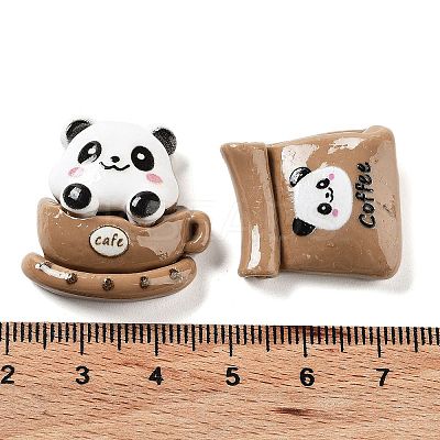Opaque Resin Cabochons RESI-G085-08-1