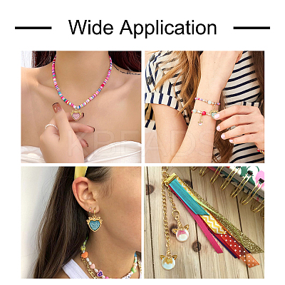 16Pcs 8 Styles Resin Pendants RESI-TA0002-14-1