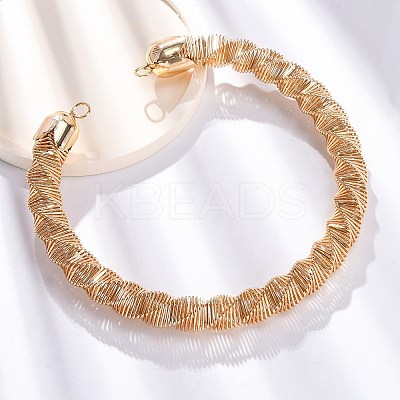 14mm Twist Iron Chain Necklaces NJEW-G163-02KCG-1