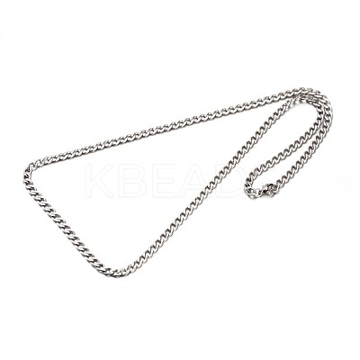 Tarnish Resistant New Nice 304 Stainless Steel Curb Chain Necklaces NJEW-P047-24-1