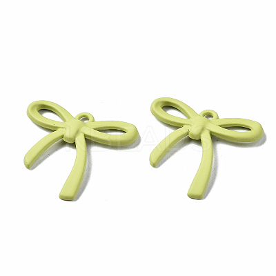 Spray Painted Alloy Pendants PALLOY-Q434-009B-NR-1