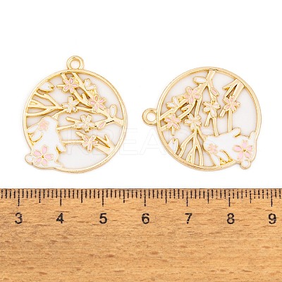 Rack Plating Alloy Enamel Pendants FIND-A040-05A-03G-1