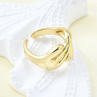 Brass Cuff Rings for Women RJEW-G347-07G-1