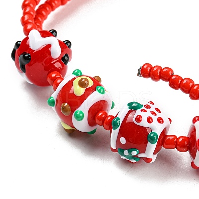 Hand Painted Acrylic with Enamel Beads MACR-K354-37-1