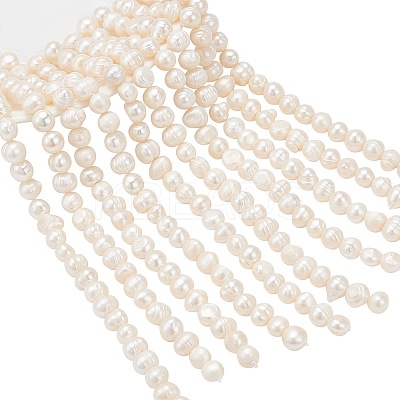 10 Strands Natural Cultured Freshwater Pearl Beads Strands PEAR-NB0002-42-1