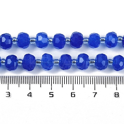 Natural Blue Agate(Dyed & Heated) Beads Strands G-H057-A14-02-1