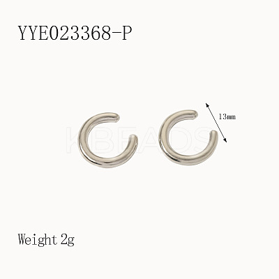 French Vintage Stainless Steel Cuff Earrings YQ8592-3-1