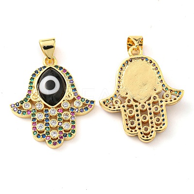 Brass Cubic Zirconia Pendants KK-K338-02G-03-1