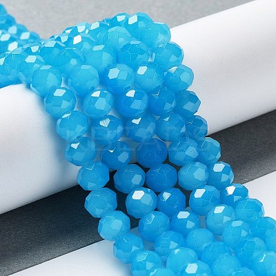 Baking Paint Imitation Jade Glass Bead Strands LS-DGLA-A034-J10mm-A13-1