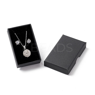 Paper with Sponge Mat Necklace Boxes X-OBOX-G018-02B-1