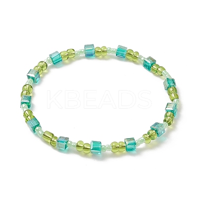 Glass Seed Bead Beaded Bracelets for Women BJEW-JB09285-1