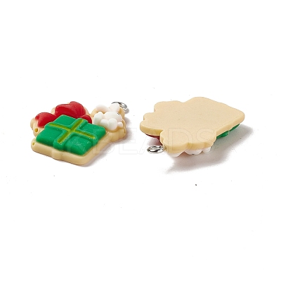 Christmas Theme Opaque Resin Pendants FIND-E025-10-1