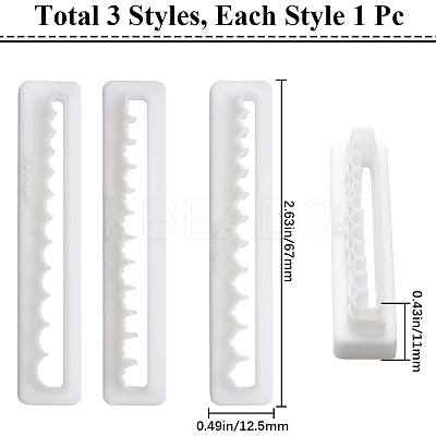 3Pcs 3 Styles Wavy Edge Resin Clay Cutters DIY-CP0010-33-1