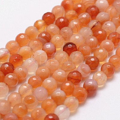 Natural Red Agate Beads Strands G-G736-19-4mm-1