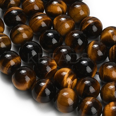 Natural Tiger Eye Beads Strands G-C293-A01-12mm-1