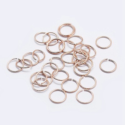 925 Sterling Silver Open Jump Rings STER-F036-02RG-0.9x7mm-1