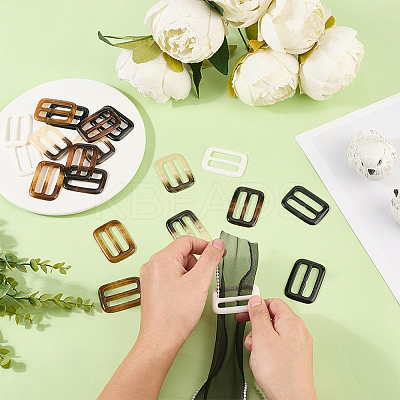 20Pcs Resin Tri-Glide Adjuster Buckles FIND-GF0008-12C-1