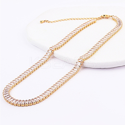 Cubic Zirconia Classic Tennis Necklace HW0475-08-1