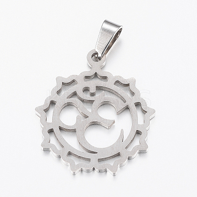 Non-Tarnish 304 Stainless Steel Yoga Pendants LS-STAS-I074-04P-1
