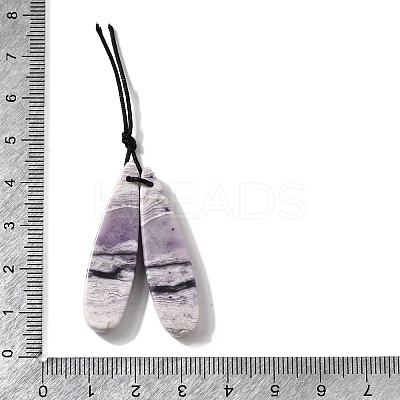 Natural Purple Malachite Pendants G-L617-G04-10x40mm-1