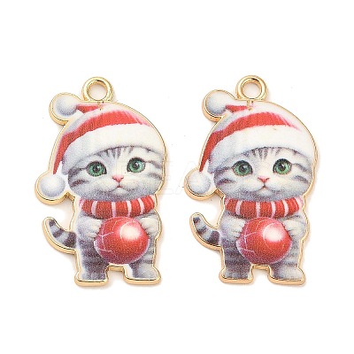 Christmas Alloy Enamel Pendants ENAM-K069-43D-1