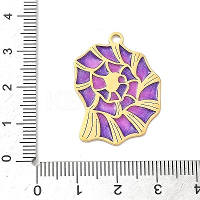 Ocean Theme 304 Stainless Steel Enamel Pendants STAS-G373-01B-02-1