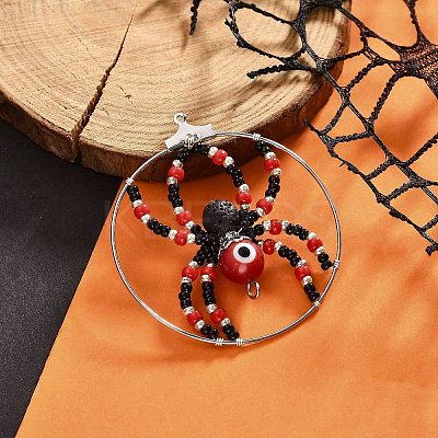 5Pcs 5 Color Brass Pendants PALLOY-TA00032-1