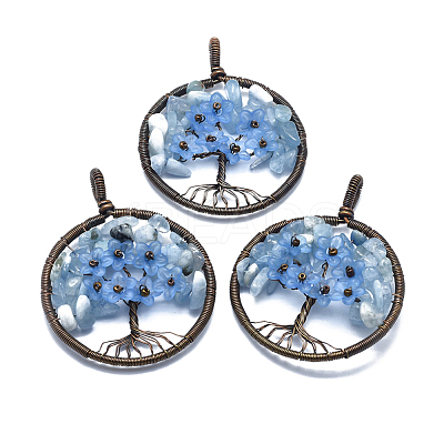 Natural Aquamarine Pendants G-E529-A01-1