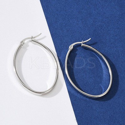 Non-Tarnish 304 Stainless Steel Hoop Earrings EJEW-L232-003A-P-1