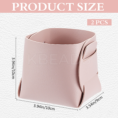 2Pcs PU Leather Jewelry Plate AJEW-CN0002-74C-1