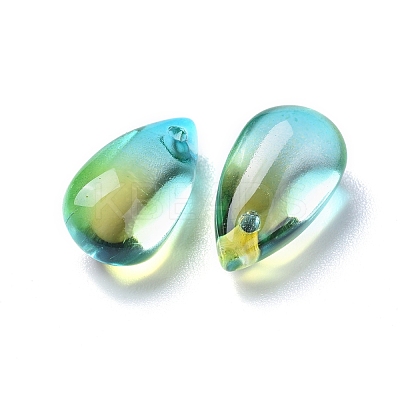 Transparent Glass Charms GLAA-O017-01C-1