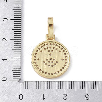 Brass Micro Pave Cubic Zirconia Pendants ZIRC-NH0001-01G-01-1