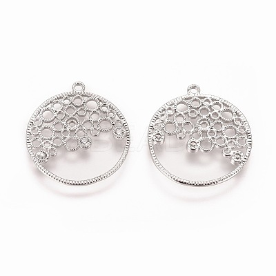 Brass Micro Pave Cubic Zirconia Pendants LS-KK-F803-19P-NF-1