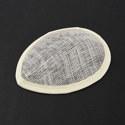 Linen Teardrop Fascinator Hat Base for Millinery AJEW-WH0283-54B-1