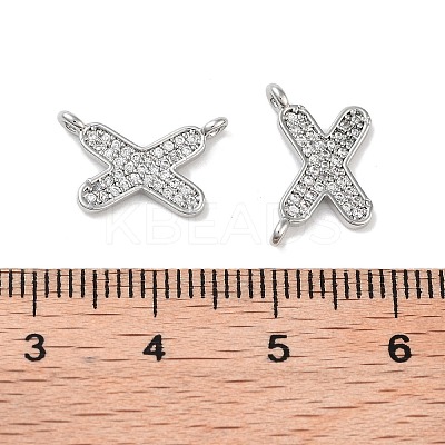 Brass Micro Pave Cubic Zirconia Charms KK-B102-07P-1