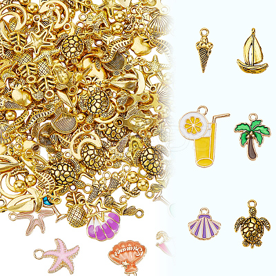 174Pcs Tibetan Style Alloy Pendants TIBEB-SC0001-56-1